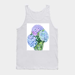 Hydrangeas in Green Vase Tank Top